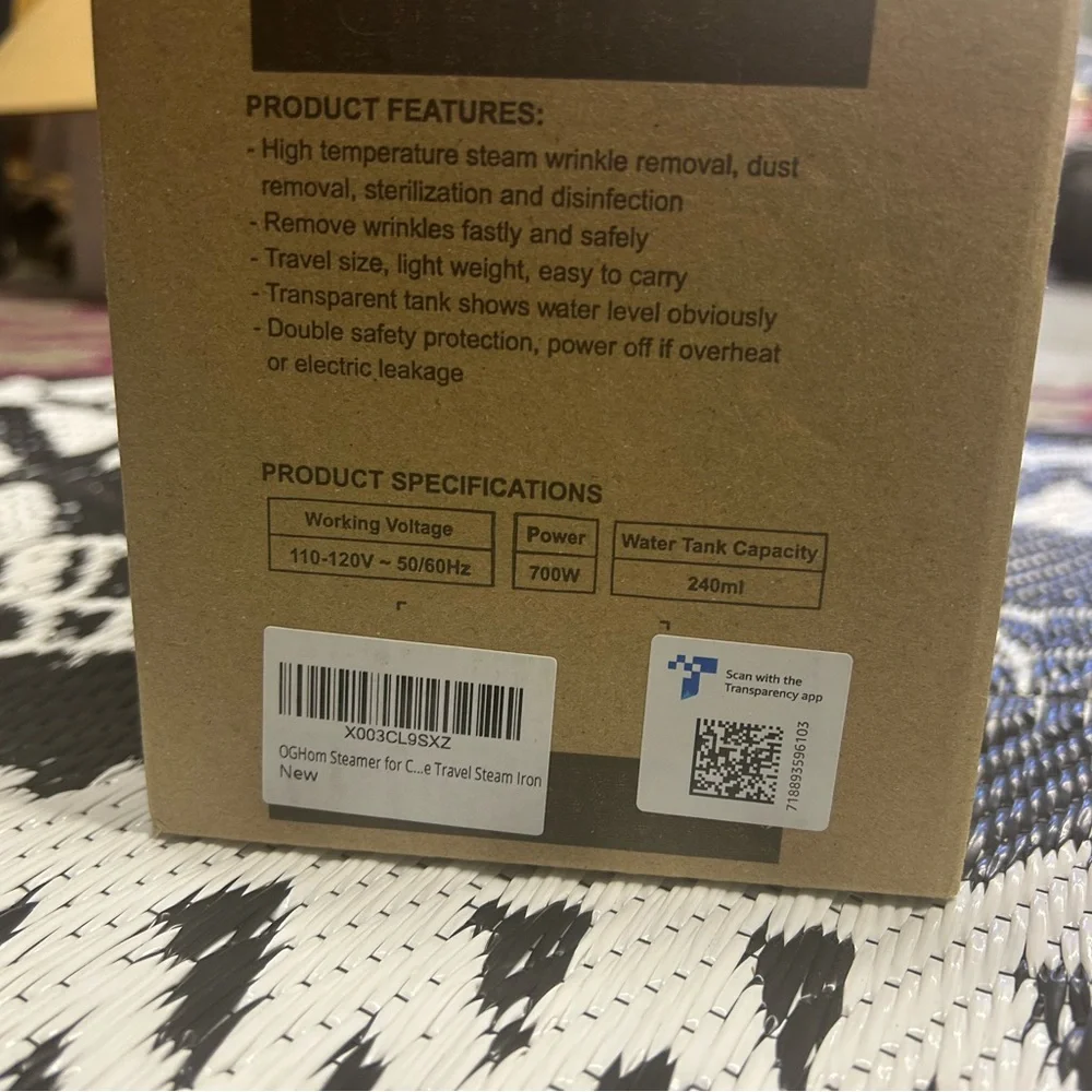 NIB OGHom Portable Travel Garment Steamer - Picture 7 of 8